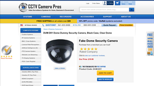 Dummy Security Camera | Black Dome - dummy camera company
