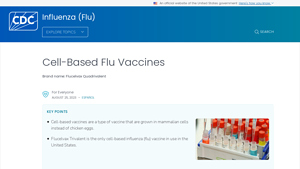 Cell-Based Flu Vaccines | Influenza (Flu) | CDC - flucelvax manufacturer