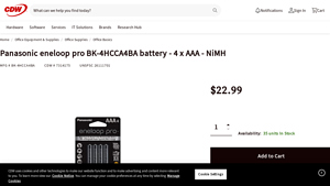 Panasonic eneloop pro BK-4HCCA4BA battery - 4 x AAA - NiMH - eneloop pro bulk