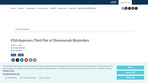 FDA Approves Third Pair of Denosumab Biosimilars - prolia manufacturer