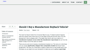 Should I Buy a Manufacturer Buyback Vehicle? [Comprehensive Answer] - CGAA - manufacturer buyback title
