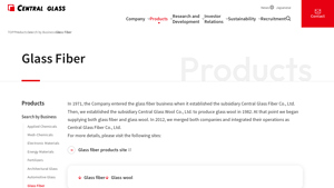 Glass Fiber | Products | Central Glass Co., Ltd. - glass fiber company