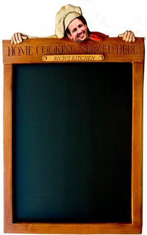 A relevant stock photo of chalkboard custom in a typical setting.