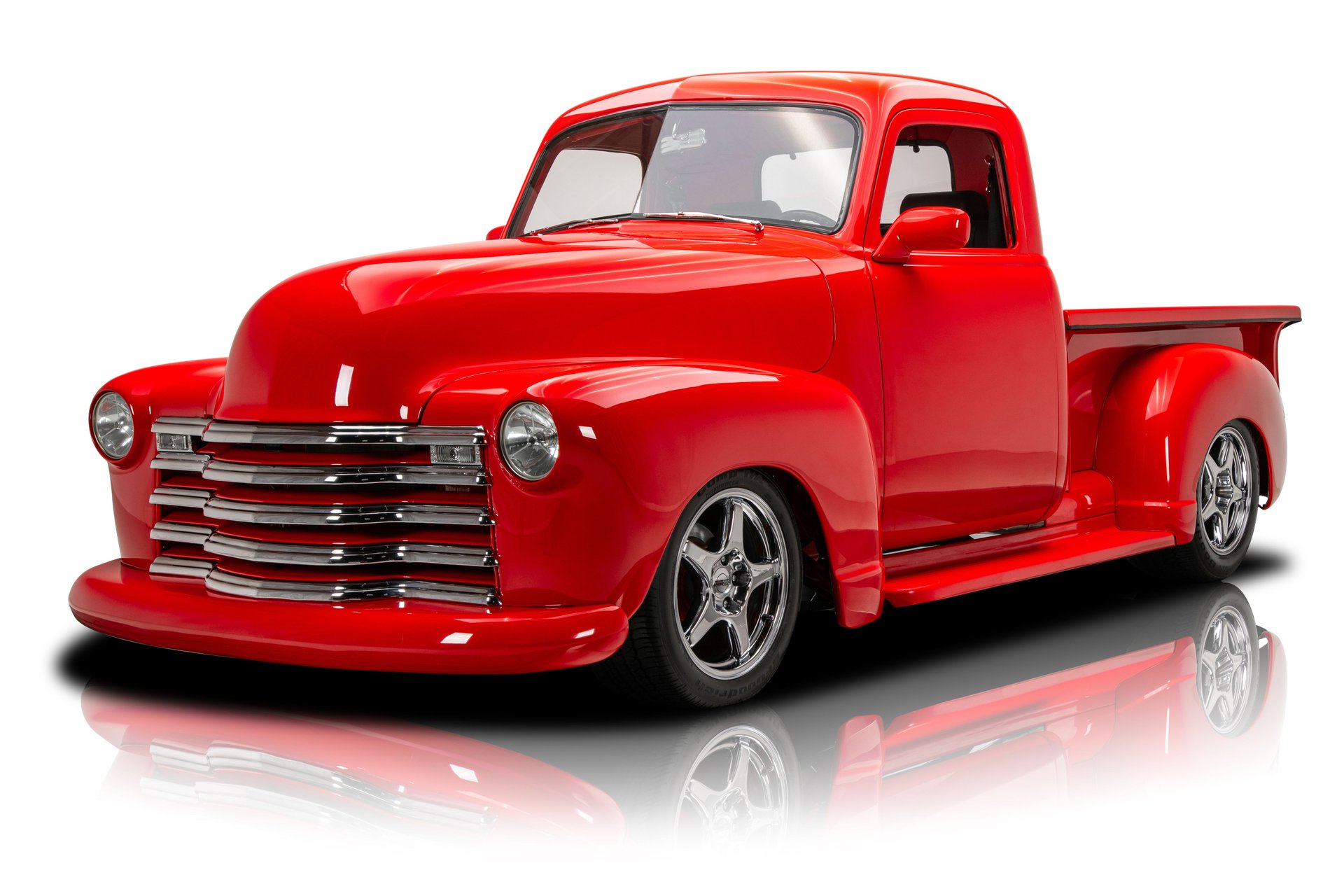 A relevant stock photo of chevy pickup custom in a typical setting.