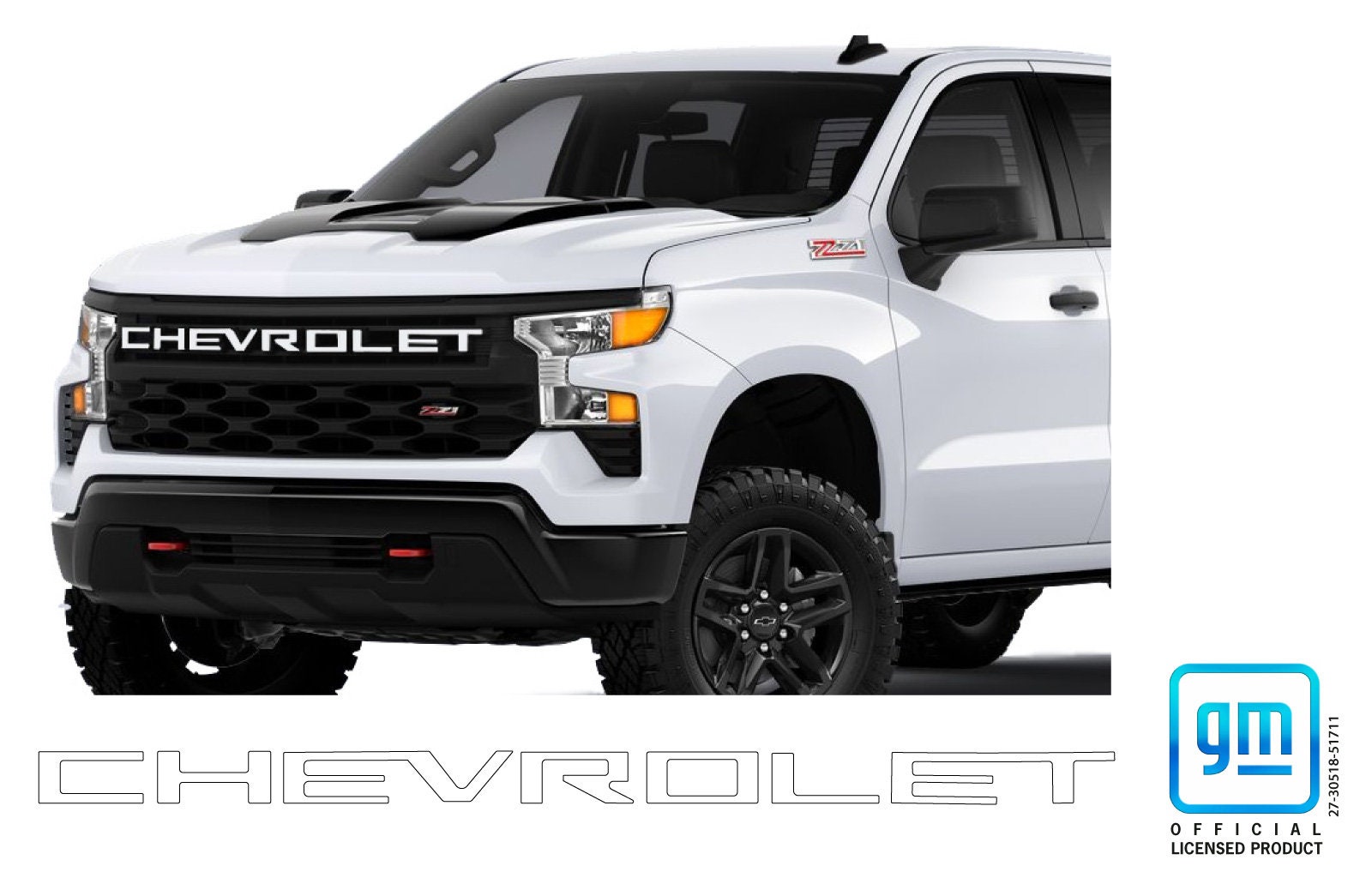 A relevant stock photo of chevy silverado custom in a typical setting.