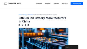 Lithium Ion Battery Manufacturers in China - Chinese MFG - lithium ion battery manufacturer