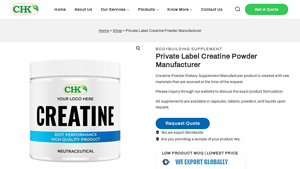 Private Label Creatine Powder Manufacturer - chkindustries.com - creatine manufacturer