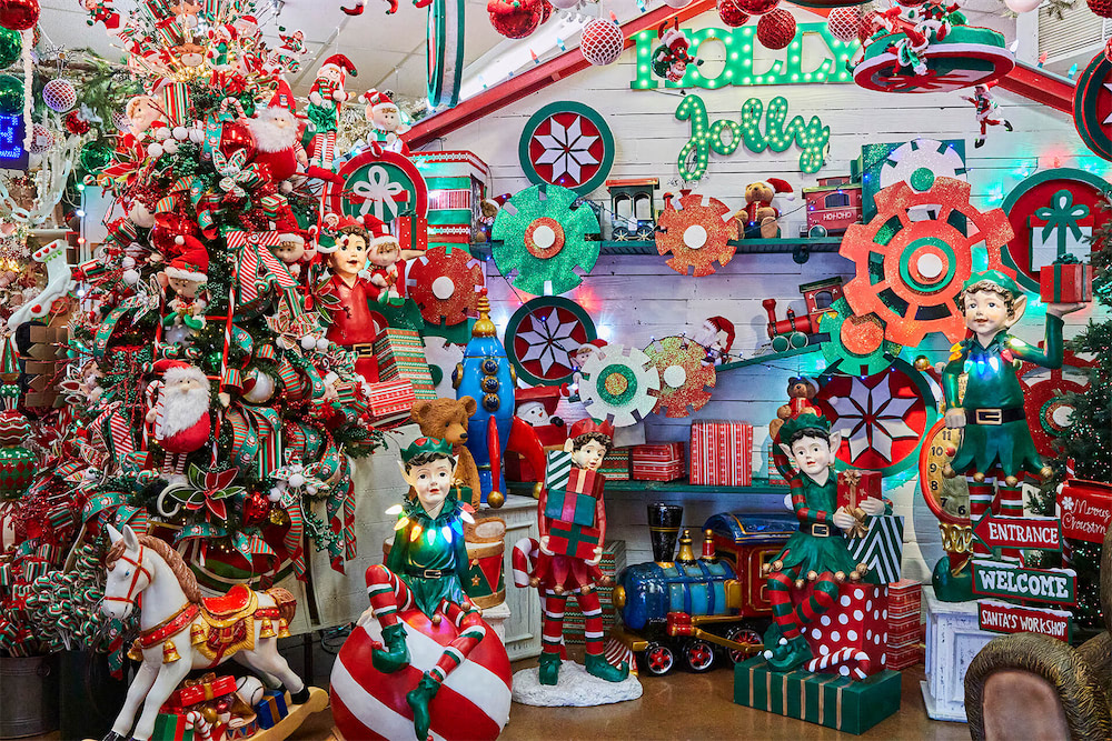 A relevant stock photo of christmas decoration supplier in a typical setting.