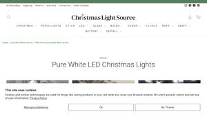 Pure White LED Christmas Lights - white christmas lights bulk