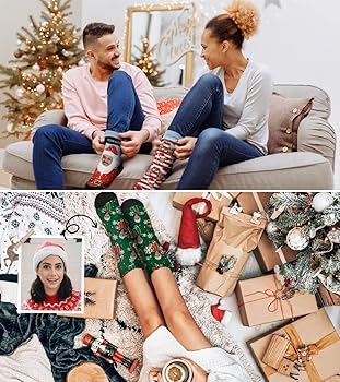 A relevant stock photo of christmas socks custom in a typical setting.
