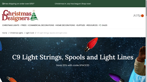 C9 Light Strings & Spools | Bulk C9 Empty Socket Light Lines - c9 christmas lights bulk