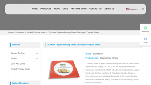 Tin Sheet Tinplate Printing Sheet Electrolytic Tinplate Sheet - tinplate sheet factory