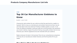 Top 30 Car Manufacturer Emblems to Know - cify.info - vehicle manufacturer emblems