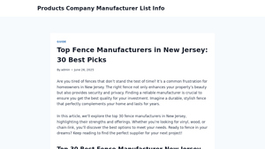 Top Fence Manufacturers in New Jersey: 30 Best Picks - best fence manufacturer nj