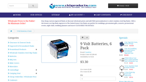 9 Volt Batteries, 6 Pack - CKB Products - 9v bulk