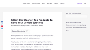 5 Best Car Cleaner: Top Products to Keep Your Vehicle Spotless - car cleaner manufacturer