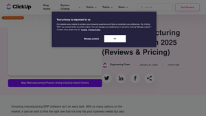 10 Best Manufacturing ERP Software in 2025 (Reviews & Pricing) - ClickUp - software manufacturer