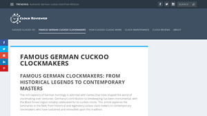 Famous German Cuckoo Clockmakers - Clock Reviewed - cucoo clocks direct from manufacturer germany