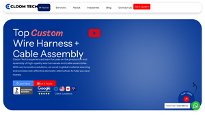 Custom Cable Assembly Wire Harness by Cloom Tech - wiring harness manufacturer