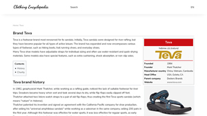 Brand Teva | Clothing Encyclopedia - teva manufacturer