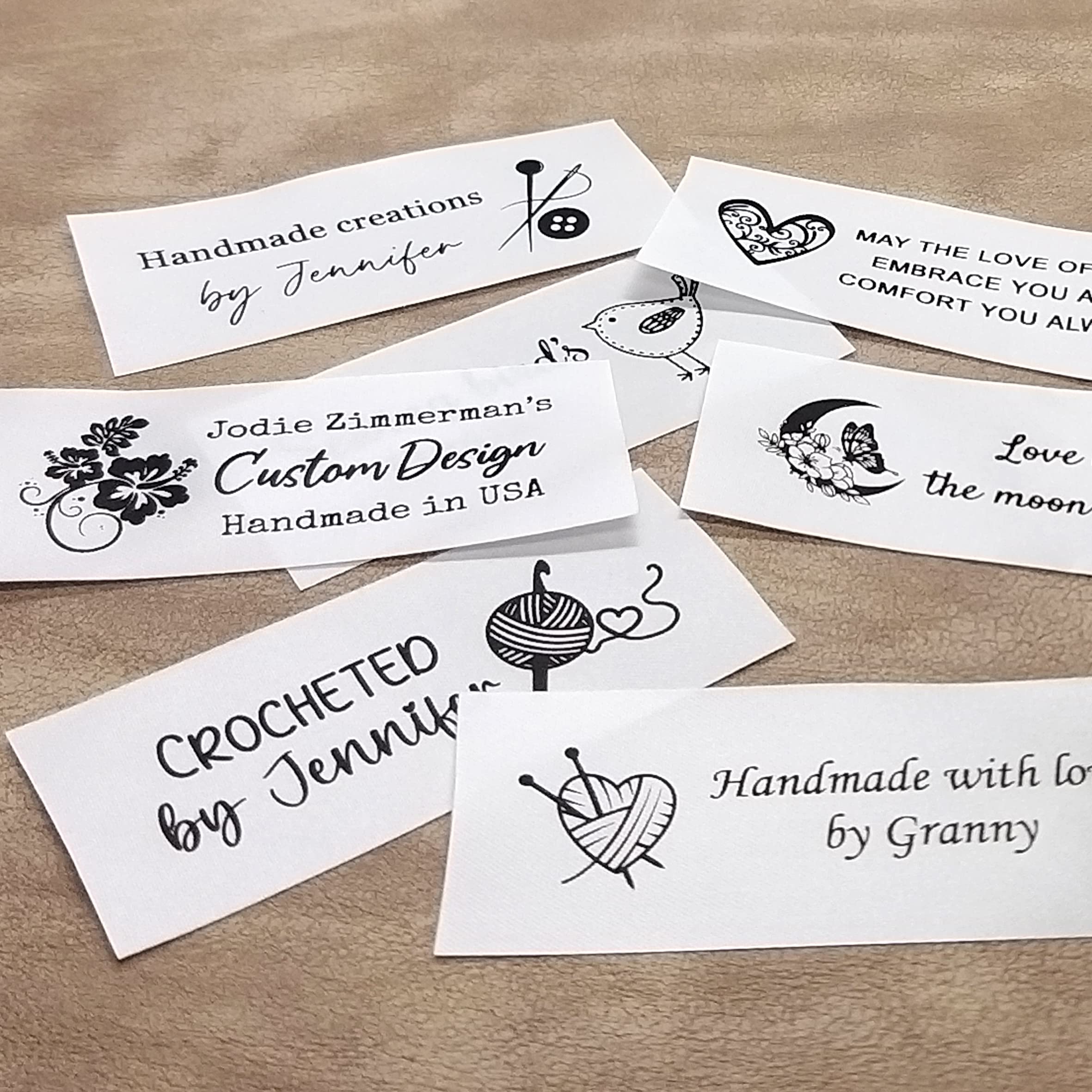A relevant stock photo of clothing labels custom in a typical setting.