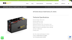 48V 210Ah Lithium LiFePO4 Forklift Battery factory price - forklift battery factory