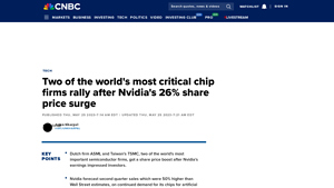 TSMC, ASML, two critical chip firms rally after Nvidia's earnings - nvidia chip manufacturer