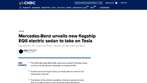 Mercedes-Benz unveils new flagship EQS electric sedan to take on ... - mercedes electric company