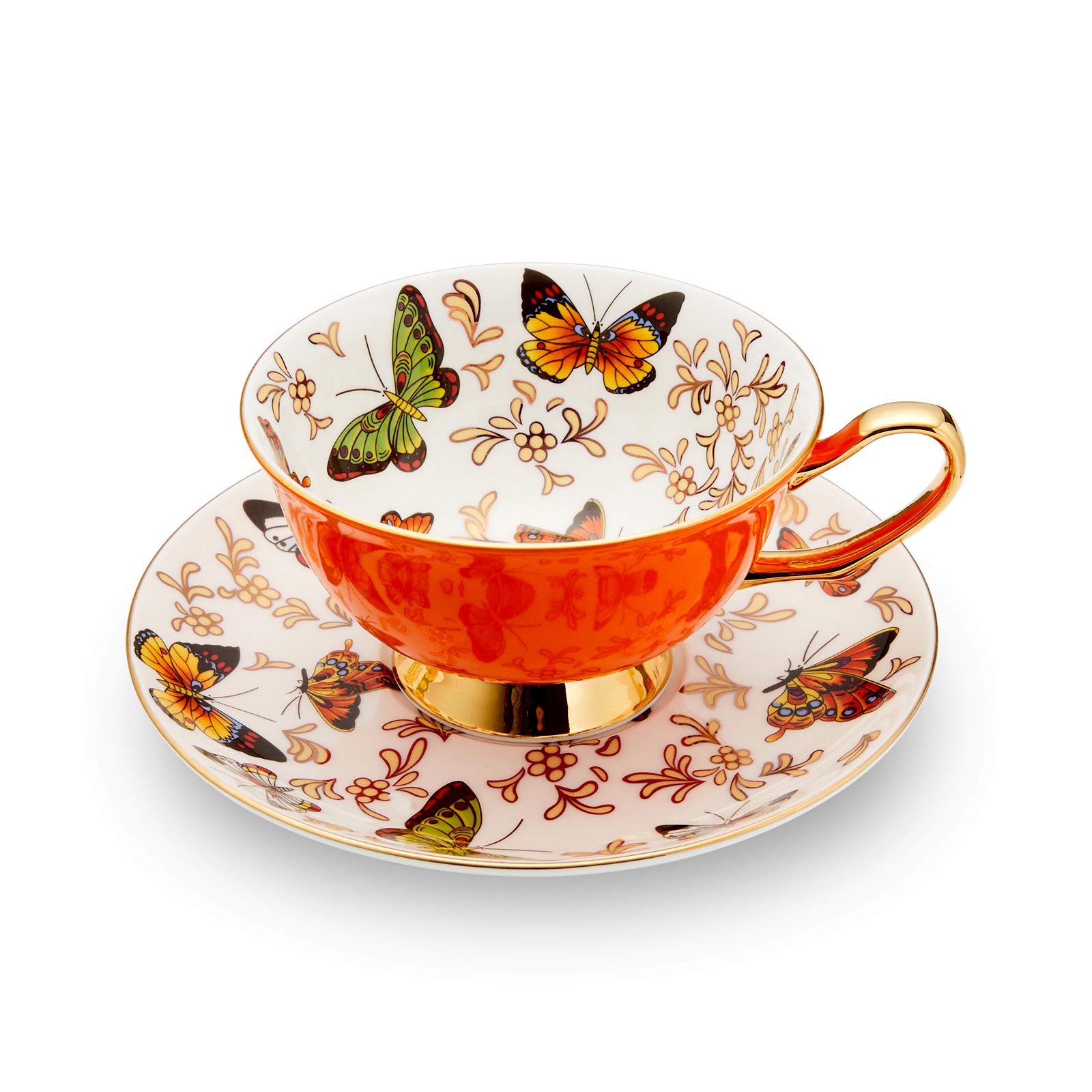 A relevant stock photo of coffee cup china in a typical setting.
