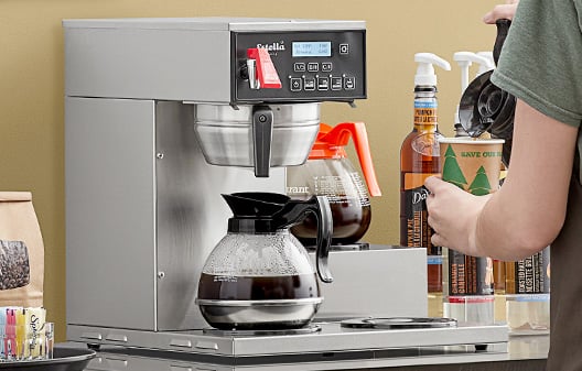 A relevant stock photo of coffee machine manufacturer in a typical setting.