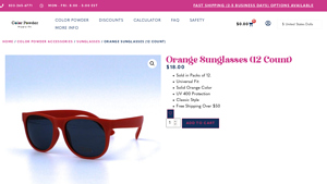 Orange Sunglasses For Sale - Bulk | Color Powder Supply Co. - orange sunglasses bulk