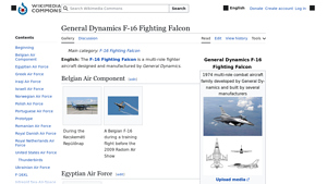 General Dynamics F-16 Fighting Falcon - Wikimedia Commons - f16 manufacturer