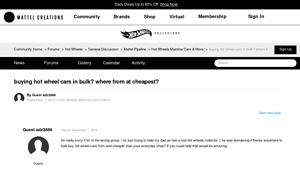 buying hot wheel cars in bulk? where from at cheapest? - hot wheels bulk