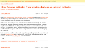 Idea: Reusing batteries from previous laptops as external batteries - laptop battery bulk