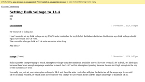 Setting Bulk voltage to 14.4 - DIY - Victron Community - battery bulk
