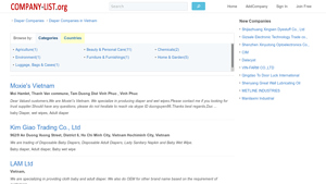 Diaper company list in Vietnam - baby diaper manufacturer