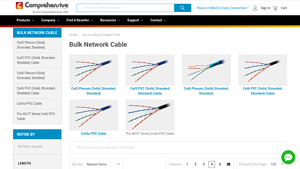 Bulk Network Cable - cat6 - Comprehensive Connectivity Company - cat 5 cable bulk