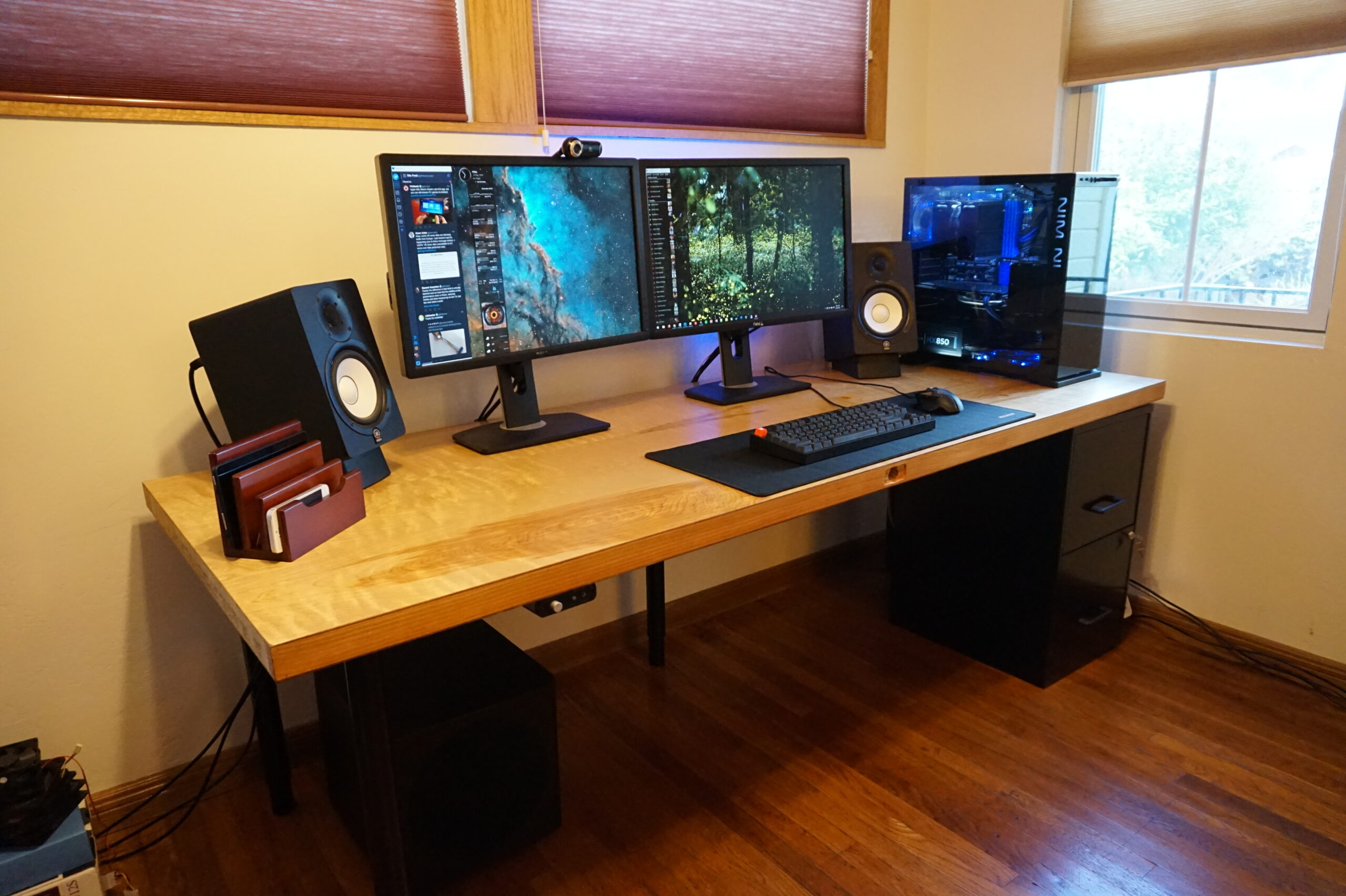 A relevant stock photo of computer table custom in a typical setting.