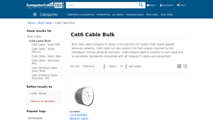 Beige Cat6 Bulk Cable - Computer Cable Store - cat6 network cable bulk