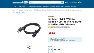 1 Meter HDMI to Micro D Cable / 3 FT - micro hdmi cable bulk
