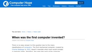 When Was the First Computer Invented? - first manufacturer