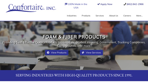 Custom Foam Manufacturing - Confortaire, Inc. - comfort furniture factory
