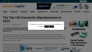 The Top 100 Connector Manufacturers in 2022 - connector manufacturer company