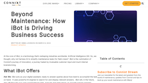 Beyond Maintenance: How iBot is Driving Business Success - Connixt - ibot company