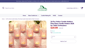 24 Pcs Votive Candle Holders, Pink Glass Candle Holders Bulk for ... - glass candle holder bulk