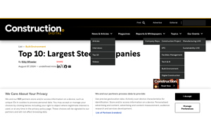 Top 10: Largest Steel Companies - Construction Digital - largest manufacturer of steel in the world