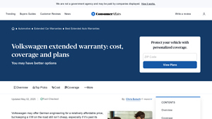 VW Extended Warranty: Cost, Coverage & Plans 2025 - ConsumerAffairs - vw manufacturer warranty