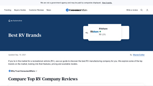 3 Best RV Brands of 2025 | Reviewed by Buyers - ConsumerAffairs - rv ratings by manufacturer