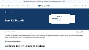 3 Best RV Brands of 2025 | Reviewed by Buyers - ConsumerAffairs - rv manufacturer