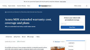 Acura MDX Extended Warranty (2025) | ConsumerAffairs® - acura manufacturer warranty